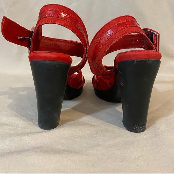 Arche Lylam Size 8 Red Heel Sandals - Picture 4 of 16